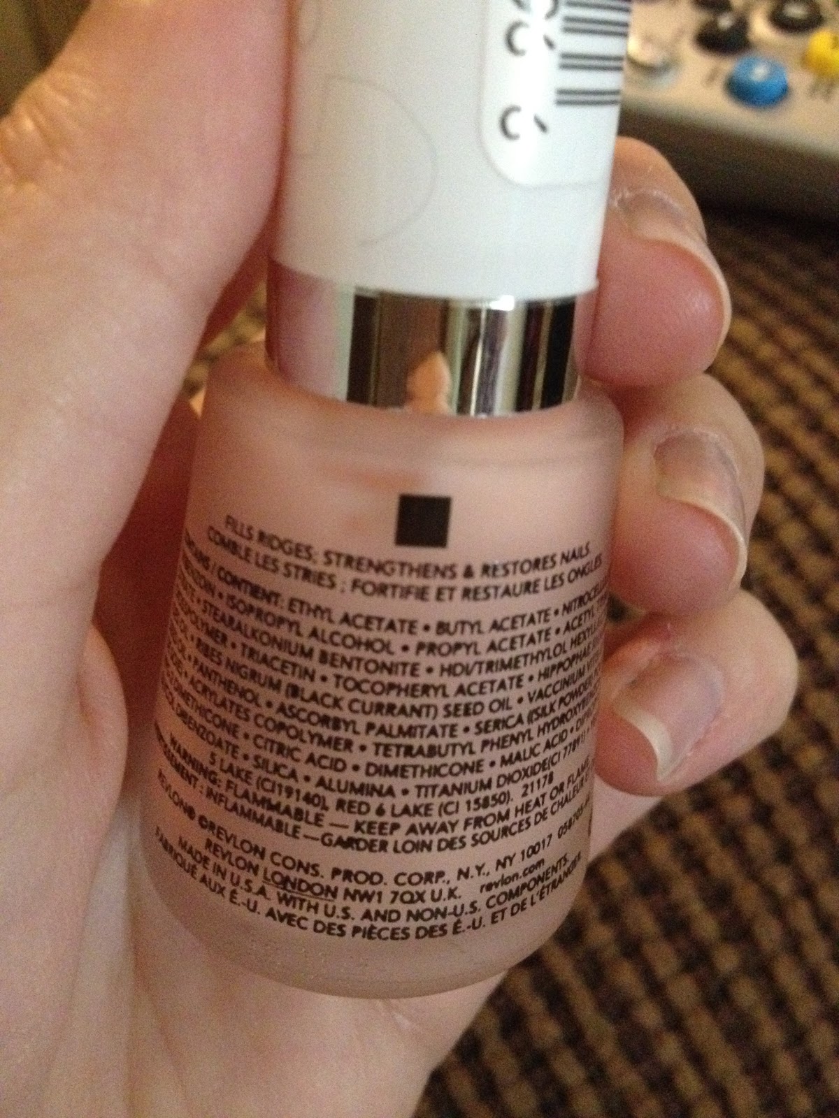 Just Shine On Revlon Post Trauma Nail Treatment Day 1